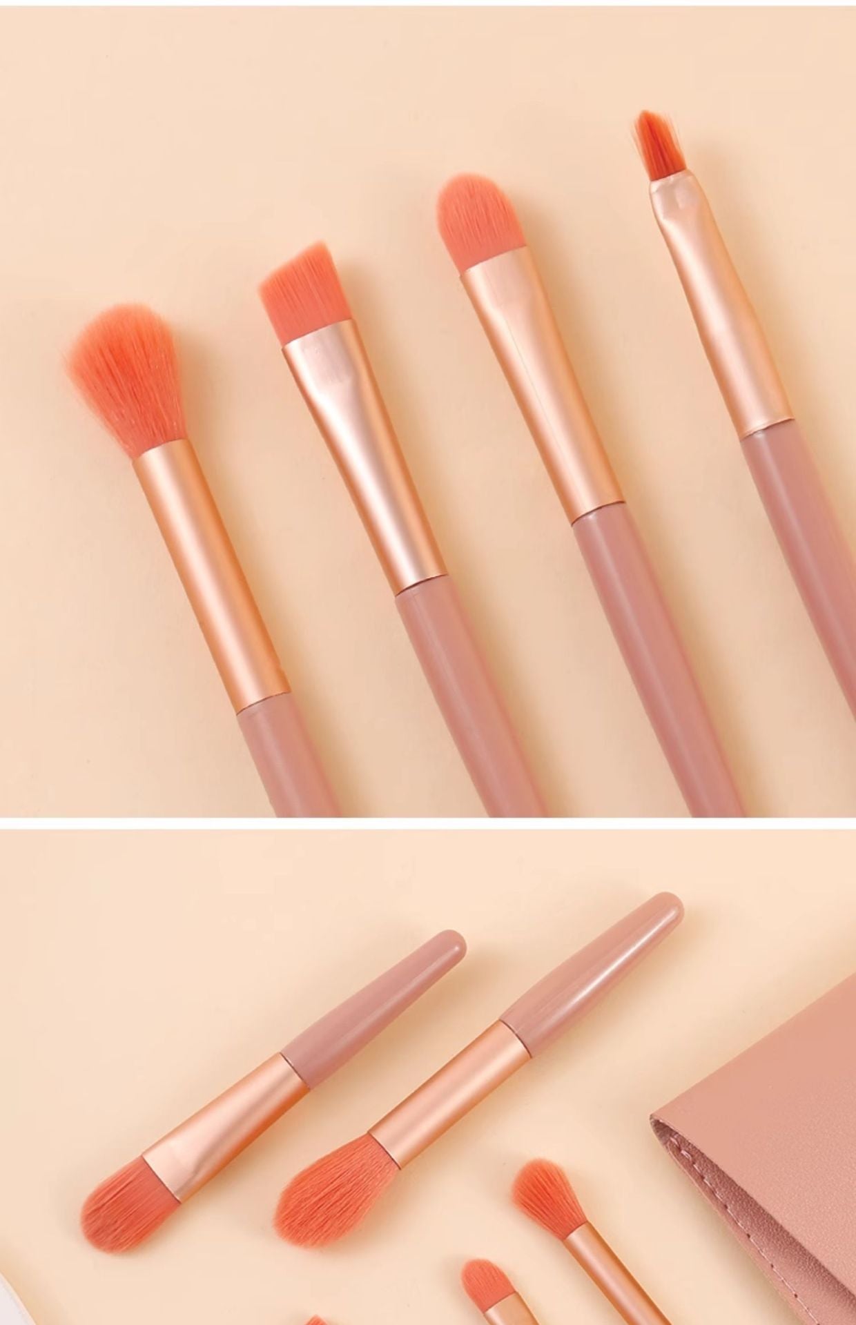 8 makeup brush suit portable short super soft travel blush brush eye shadow brush beauty tools for beginners