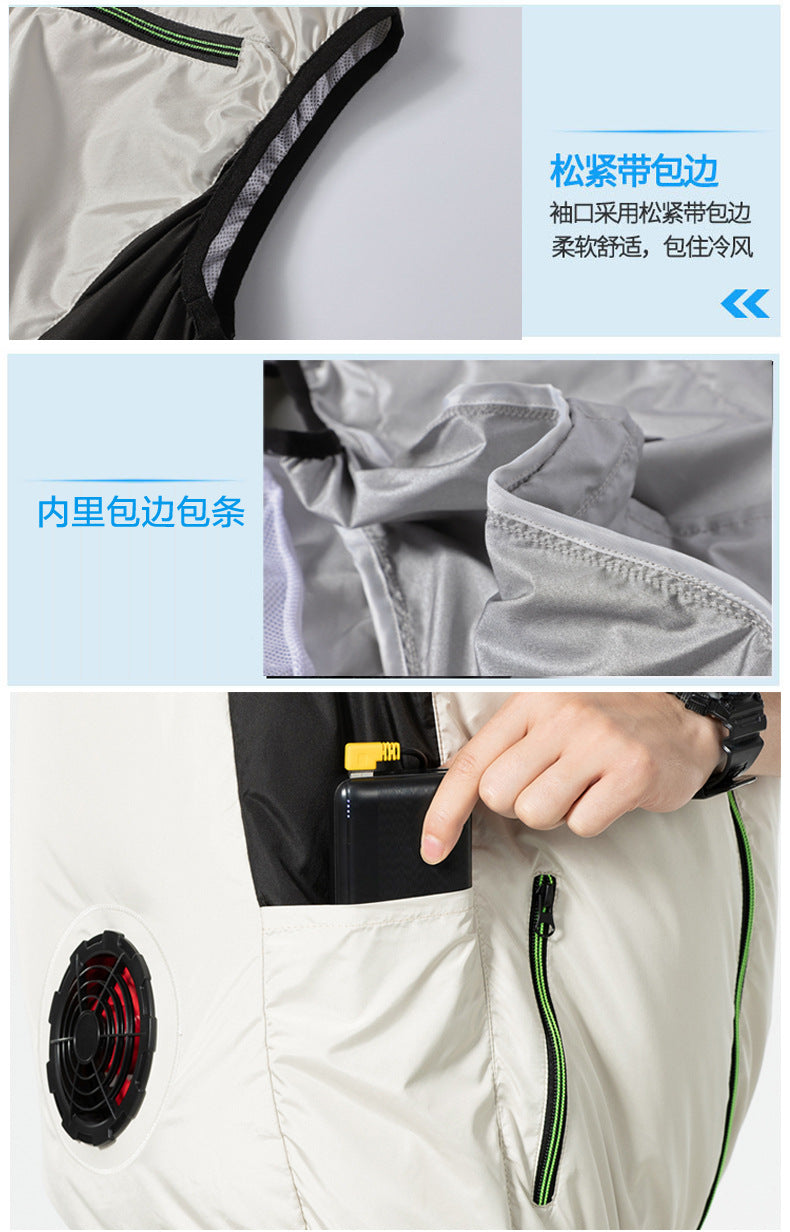 New sleeveless fan clothing air conditioning clothing summer outdoor heatstroke cooling clothes with fan Japan and South Korea cross-border wholesale