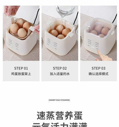 Mini Smart Egg Boiler Multi-use Household Egg Steamer Breakfast Machine Small Reservable Egg Boiling Artifact Cross-border Exclusive
