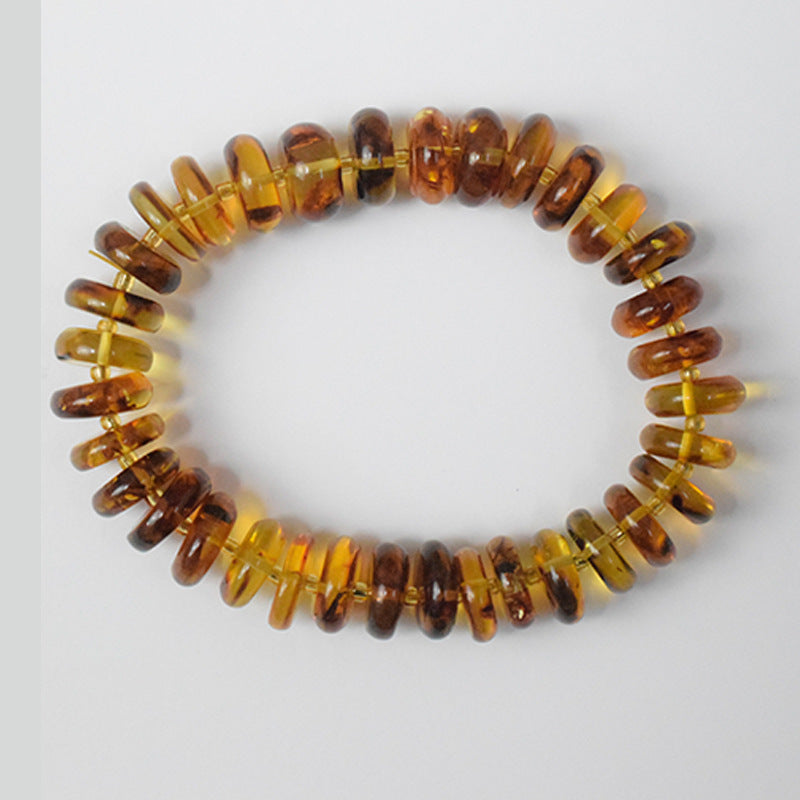 Natural non-optimized Baltic Amber Pepper Button Bracelet Water Purification Popcorn Large Creative All-match Accessories