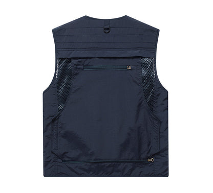 Four Seasons Photography Tooling Multi-Pocket Quick-Dry Vest Safety Waistcoat Logo Printing Men's and Women's Wear