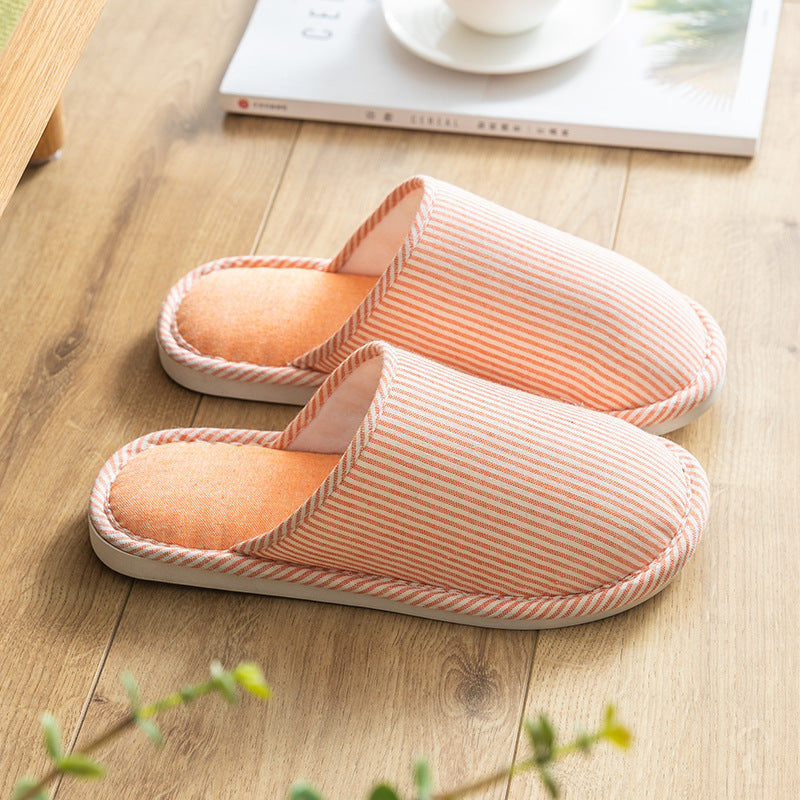 Spring and Autumn Cotton Slippers for Women, All Seasons, Winter, Indoor Home Use, Cotton and Linen Non-Slip Home Couple Wholesale Hemp Slippers for Men