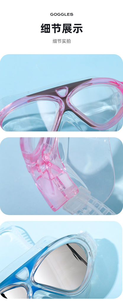 Large-Frame Swimming Goggles Liquid Silicone New Waterproof Diving Outdoor Sports Equipment Glasses Diving Goggles Wholesale