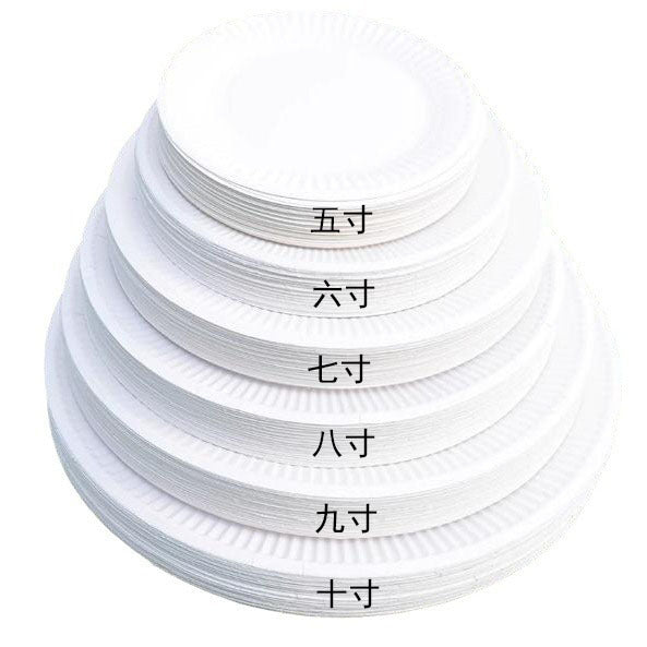 20 Pack Birthday Cake Plate Picnic Party Tableware Paper Plate Kindergarten Art Painting White Paper Plate