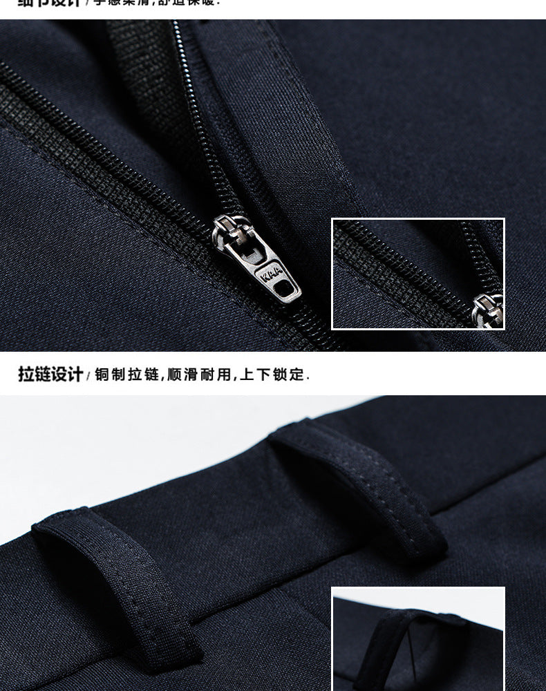 Spring and Summer 2024 New Stretch Men's Casual Pants Middle-aged and Young Men's Four-sided Stretch Men's Pants Thin Men's Straight Long Pants
