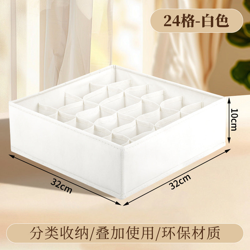 Underwear Compartmentalized Storage Box Four-Piece Set, Sock Storage Box, Fabric Home Storage, Bra Organizer, Multi-Compartment Classification Storage Box