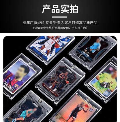 35Pt Shell Card Holder Acrylic Strong Magnetic Card Holder Stand Small Card Protective Cover Album Storage Id Card Meal Card