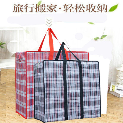 Woven Bag Quilt Storage Bag Clothing Organizer Bag Packing Bag Moving Bag Travel Storage Large Capacity Portable