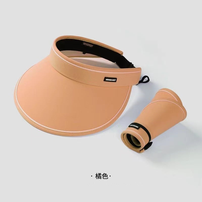 Upf50+ Large Brim Sun Hat for Women, Uv Protection, Open-Top Hat, Cycling Face-Covering Sun Hat, Breathable Ice Silk