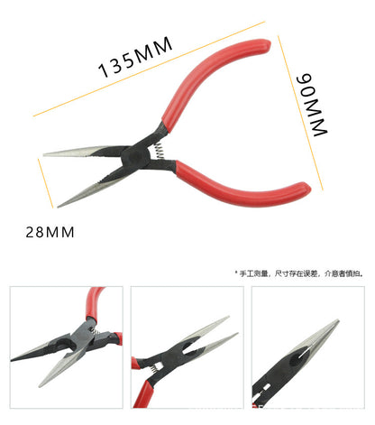 170 Oblique Nose Pliers Pointed-nose Pliers Water-mouth Pliers Gundam Split Cool Model Small Blue Oblique-mouth Pliers Cable Tie-cutting Pliers Fruit Cutters
