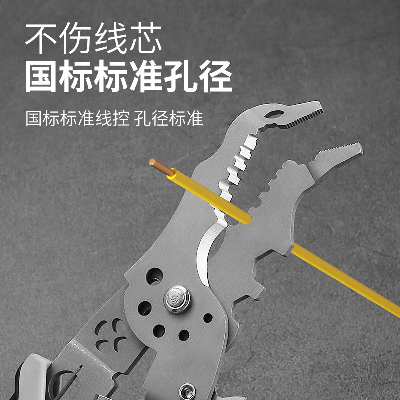 Factory in stock wholesale German elbow wire stripper multi-function electrical pliers wire crimping pliers 12 in 1 wire cutter pliers