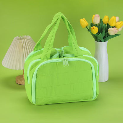 Fashionable and Simple 2025 New Style Makeup Bag, Large Capacity, Divided and Layered Toiletry Bag, Portable Travel Makeup Storage Bag