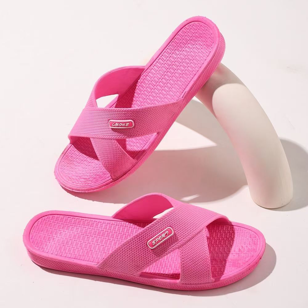 368 Women's Classic Style Summer New Women's Home Slippers Bathroom Bath Non-Slip Cross Slippers Wholesale