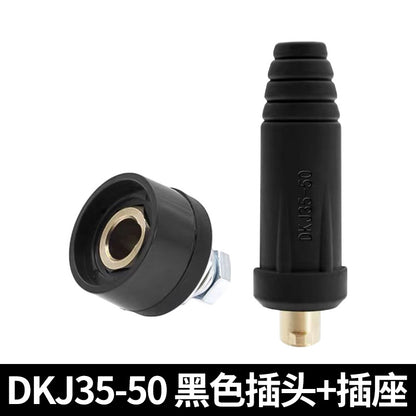 Welding Machine Quick Connector Dkj25-35-50-70 Square All-Copper European Quick-Plug Welding Head Cable Connector