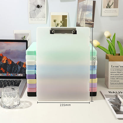 Plastic board folder file box copy writing board storage box A4 data box PP transparent office supplies finishing box