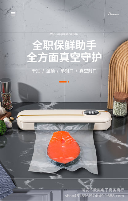Cross-border vacuum packaging machine household automatic vacuum sealing machine small mini plastic sealing machine portable kitchen fresh-keeping Machine
