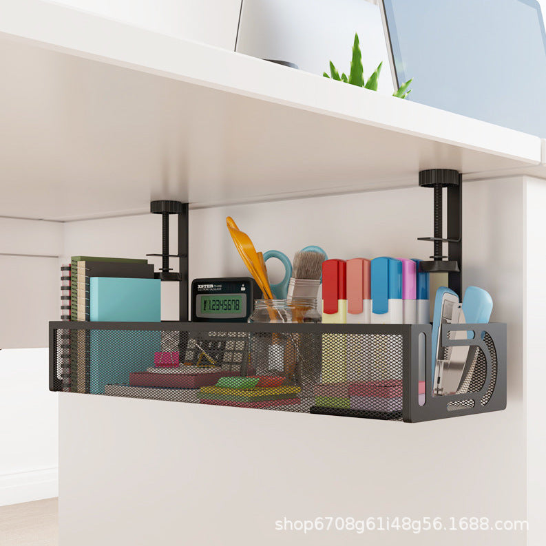 Cross-border desk under cable and wire management tray rack under counter finishing rack row storage rack socket organizer