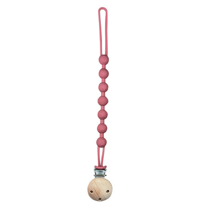 Ins Nordic Style New Plastic Clip Silicone Chain Baby Toy Grinding Stick Tooth Gum Silicone Chain Nipple Anti-losing Rope