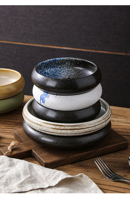 Retro Japanese Style Ceramic Bowl Creative Personality Household Rice Bowl Restaurant Special Snack Bowl Dessert Salad Bowl