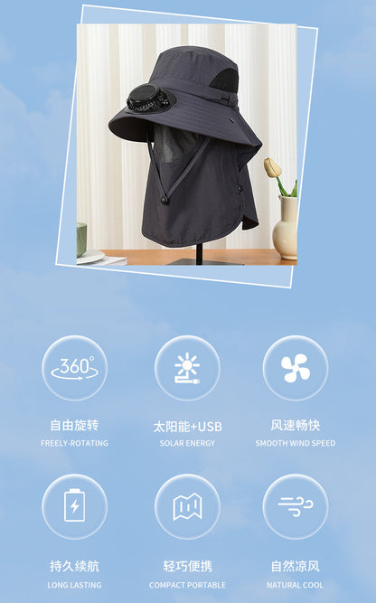 New Sun Hat for Men and Women in Summer, Uv Protection, Neck Protection, Sun Protection, Solar Fan Hat, Outdoor Mountaineering Fisherman Hat