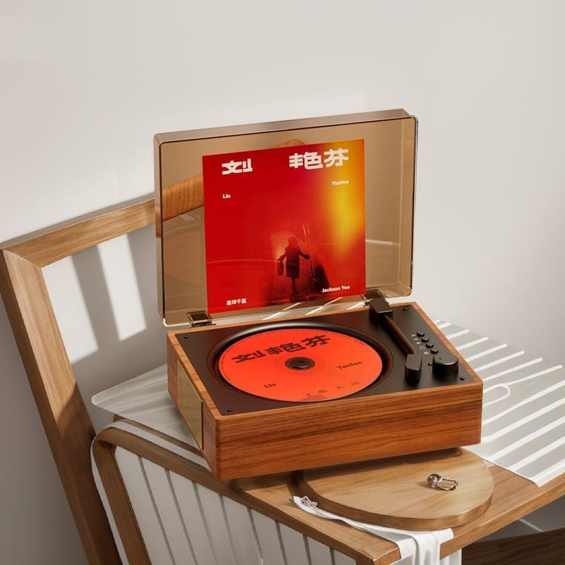Cross-Border Popular Retro Cd Player Portable Music Album Bluetooth Speaker Player Cd Disc Birthday Gift
