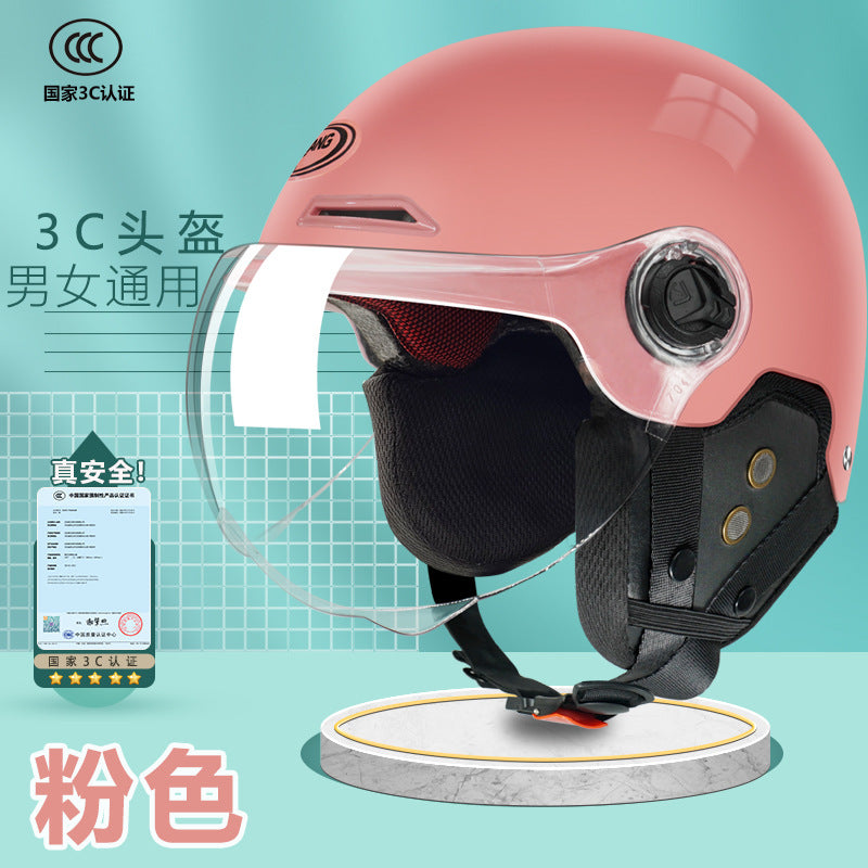 3C certification ear protection electric car helmet men and women summer sunscreen electric car helmet light half helmet manufacturers wholesale