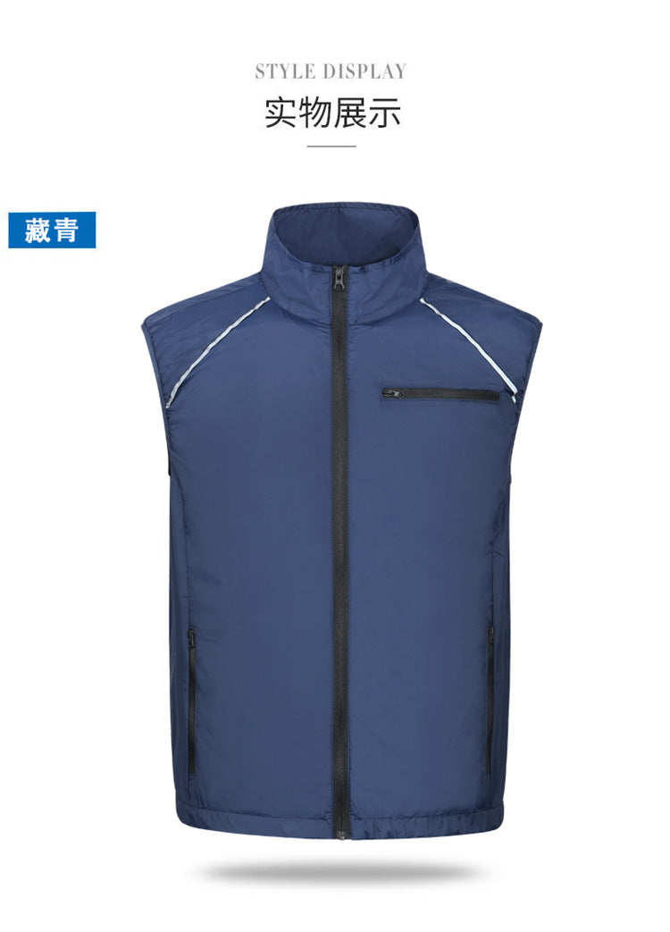 Wholesale air conditioning clothing sleeveless summer heatstroke prevention and cooling clothing with fan construction site labor protection clothing cross-border Japanese and Korean explosions