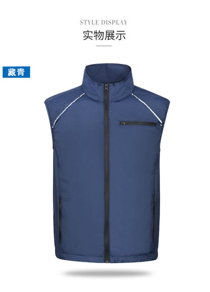 Wholesale air conditioning clothing sleeveless summer heatstroke prevention and cooling clothing with fan construction site labor protection clothing cross-border Japanese and Korean explosions