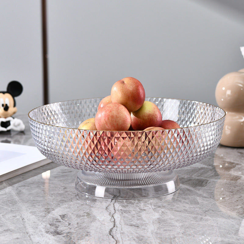 Fruit Plate High-foot Draining Light Luxury High-end Living Room Coffee Table Household Snack Candy Plate Dried Fruit High-value Pendant Plate