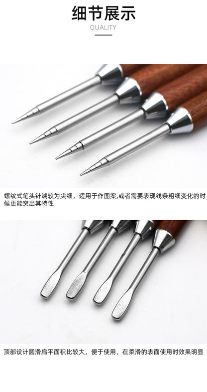 [Silky] coffee Garland needle rosewood handle carved needle fancy Garland needle appliance coffee appliance