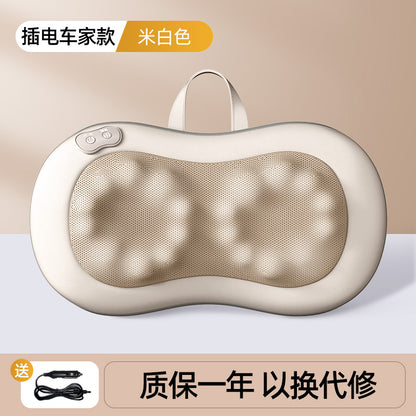 Multifunctional cervical massager neck and shoulder massage pillow home wireless portable kneading hot compress massager