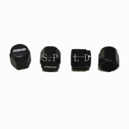 Automobile tire valve cap tire valve cap aluminum alloy explosion-proof valve core cover decorative cap 4 pieces