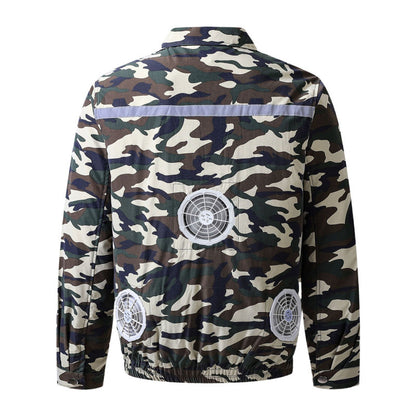 Summer Air Conditioning Clothing Clothes with Three Fans Heatstroke Prevention and Cooling Work Clothing for Men's Construction Site Heatstroke Prevention and Refrigeration Labor Protection Clothing
