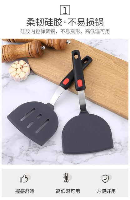 Silicone Cooking Utensils Teppanyaki Cooking Shovel Non-stick Pan Silicone Pancake Yazi Shovel Cross-border Hot Sale