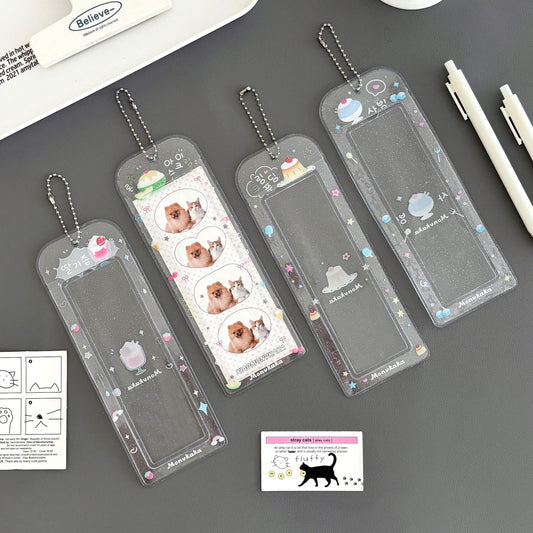 Original Summer Dessert Four-Frame Card Holder Idol Small Card Life Four-Frame Glitter Card Holder Star-Chasing Storage Card Holder