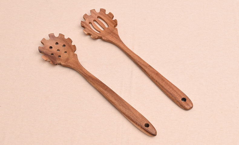 Paint-free Wax-free Wooden Cooking Spoon Shovel suit Kitchenware Long Handle Non-stick Pan Stir-frying Shovel Wooden Acacia Soup Spoon