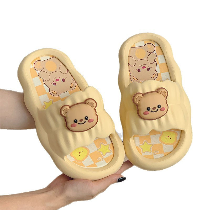 Women's spring and summer new thick-soled sandals and slippers for wearing cartoon PVC non-slip casual soft-soled sandals and slippers wholesale