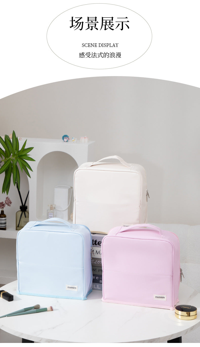 Stand-Up Cosmetic Bag, Large-Capacity Pencil Case, Women's Bag, Travel Storage Bag, Waterproof and Wear-Resistant, Can Be Hung on Luggage Bags