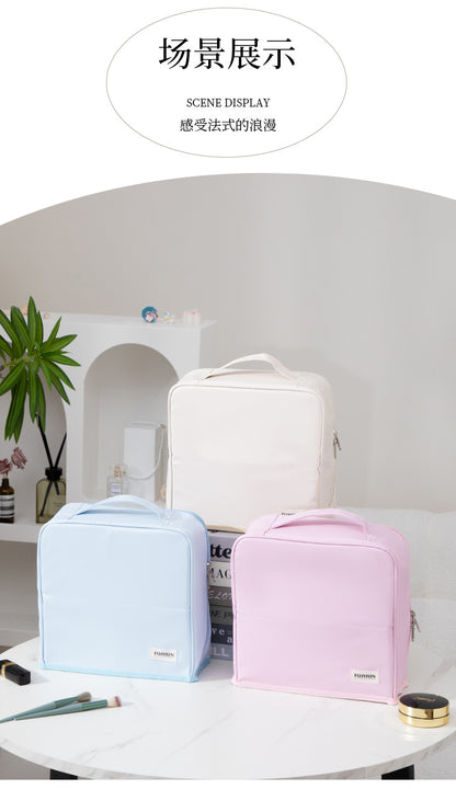 Stand-Up Cosmetic Bag, Large-Capacity Pencil Case, Women's Bag, Travel Storage Bag, Waterproof and Wear-Resistant, Can Be Hung on Luggage Bags