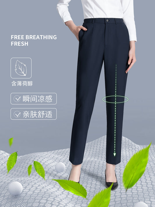 Summer Business Casual Pants for Women, Mint Cool Suit Pants for Women, Professional Formal Wear, Women's Work Suit Pants, Thin Summer Pants by PDG ibma