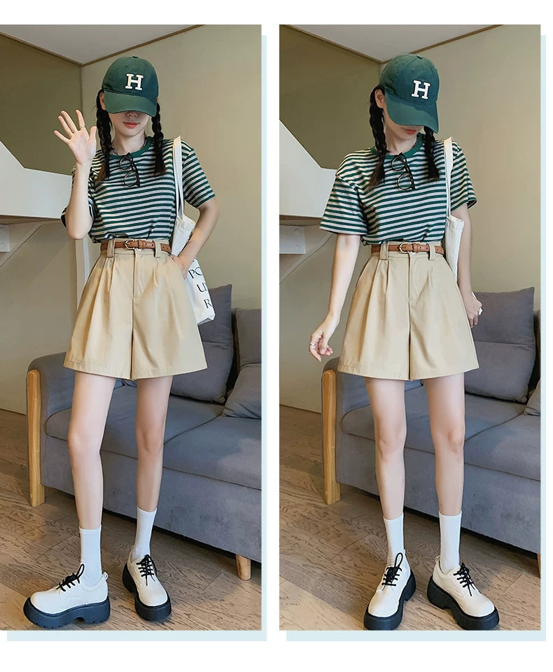 2023 New Salt Sweet Wear Age Reducing College Style Lively Slimming Slight Fat Sister Two-piece Suit Summer