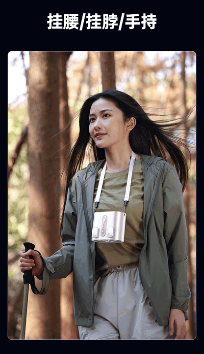 Cross-border new waist fan outdoor site lighting large capacity neck fan portable waist fan
