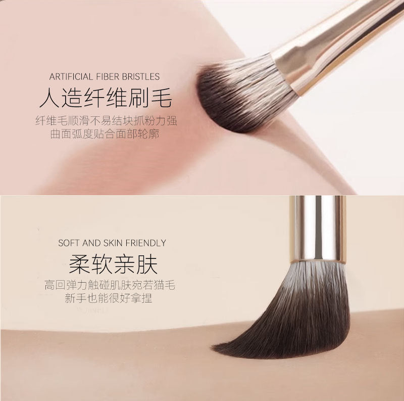 New Makeup Brush Set of 15 Gold-Plated Brushes, Complete Set of Soft-Bristled Eye Shadow Brushes, Ready for Makeup Application