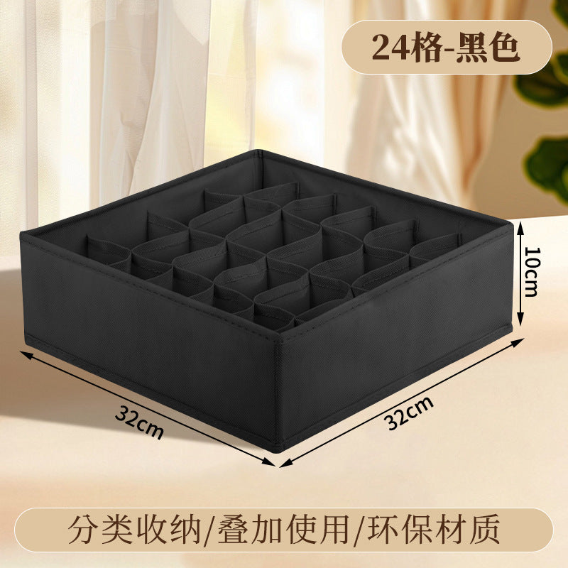 Underwear Compartmentalized Storage Box Four-Piece Set, Sock Storage Box, Fabric Home Storage, Bra Organizer, Multi-Compartment Classification Storage Box