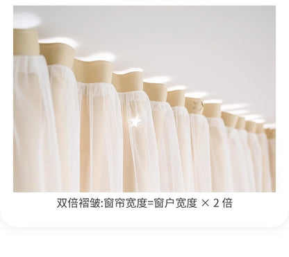Source manufacturers non-perforated installation curtains hook and loop curtains cross-border foreign trade shading curtains self-adhesive finished products wholesale