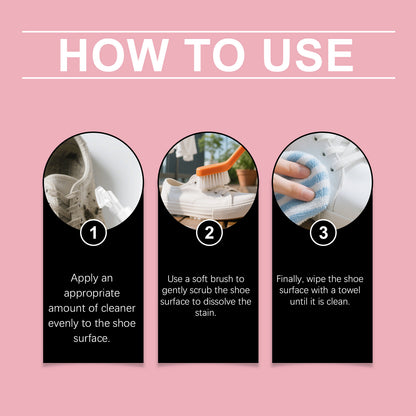 Jakehoe White Shoe Cleaner, Sports Shoe White Shoe Cleaner, Yellow Dirt-Free Portable Cleaner