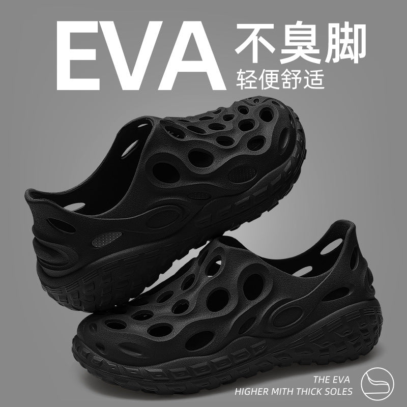 Croc Shoes Men's Summer Outer Wear for Commuting and Driving 2025 New Popular Anti-Slip Summer Eva Sandals That Feel Like Stepping on Shit