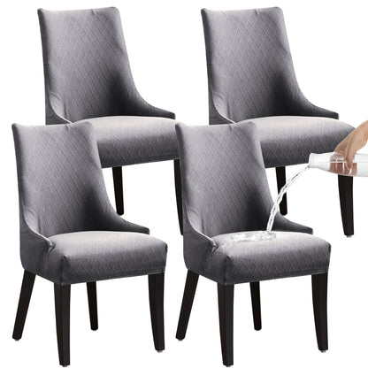 Cross-border hot sale rhombus jacquard waterproof small armchair cover solid color one-piece elastic chair cover dining chair cover wholesale