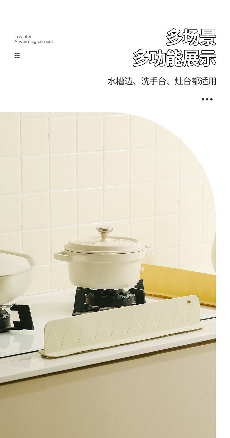 Water Splash Guard for Kitchen Sink, Dishwashing Sink, Washbasin, Anti-Splash Pad, Silicone Water Barrier Strip, Cross-Border