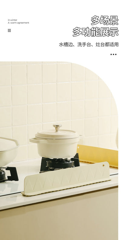 Water Splash Guard for Kitchen Sink, Dishwashing Sink, Washbasin, Anti-Splash Pad, Silicone Water Barrier Strip, Cross-Border